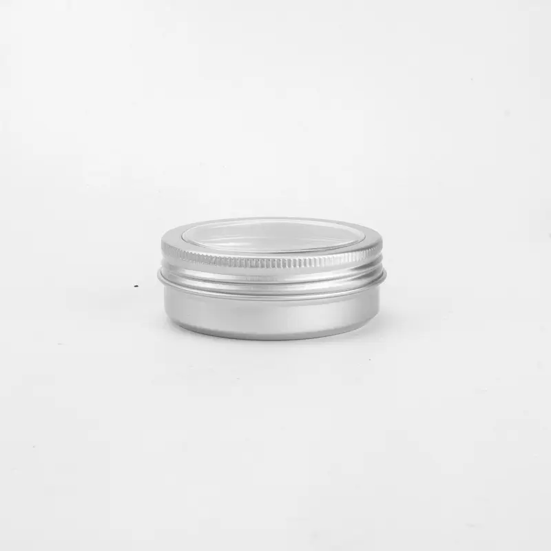 50毫升圓形窗口錫罐鋁製錫膏化妝品罐